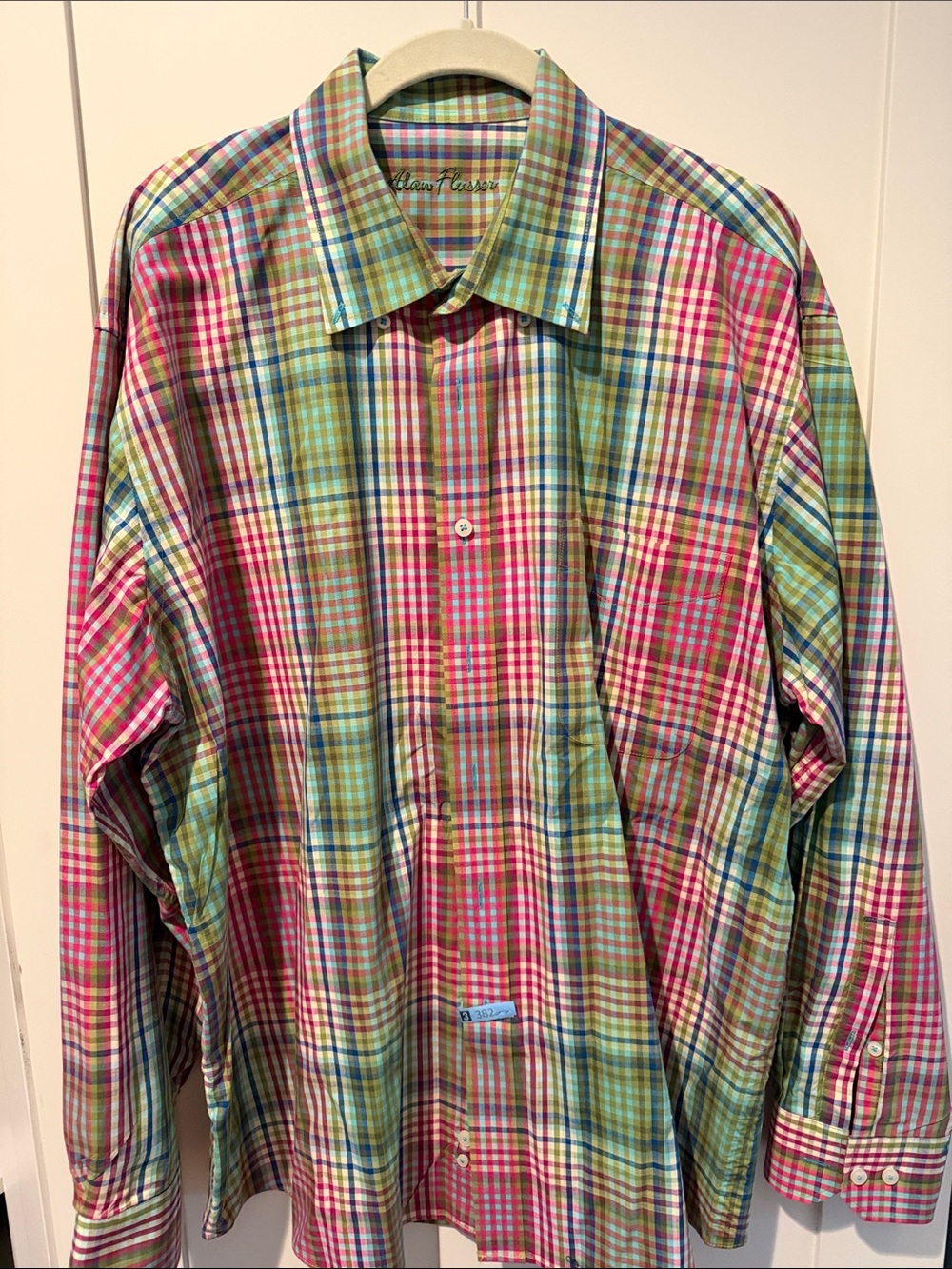 Alan Flusser Multicolor Plaid Button-Down Shirt - Green & Pink